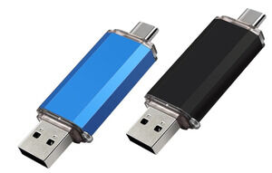 Myemuun 128GB USB C Flash Drive to USB A Memory Stick Jump Drive 2-Pack Storage